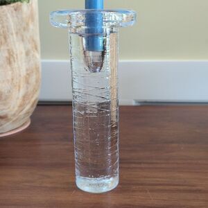 Kosta Boda Textured Crystal Glass Candleholder Modern Sweden Design